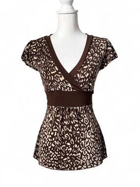 Y2K Grunge Leopard Top